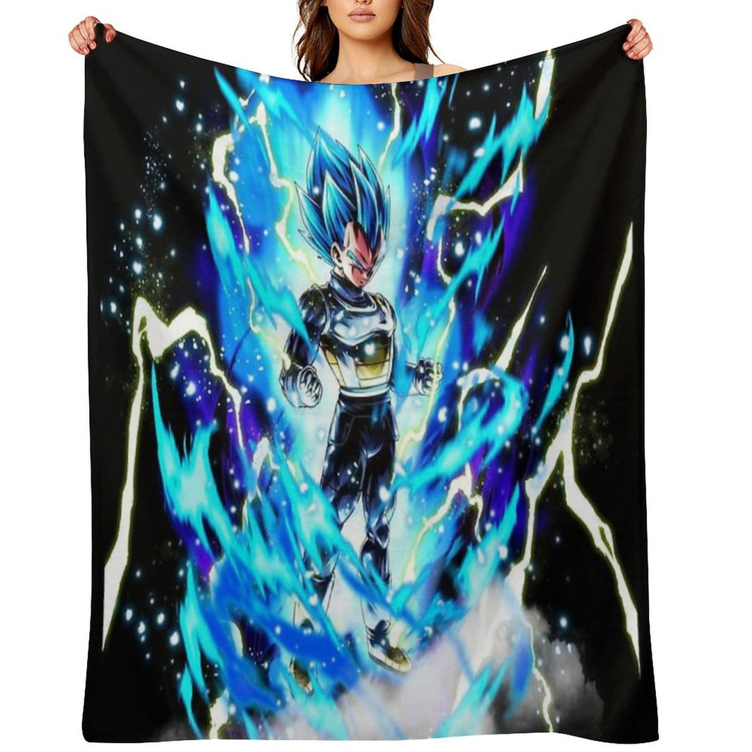 Vegeta ( Super Saiyan Blue ) Plush Throw Blanket