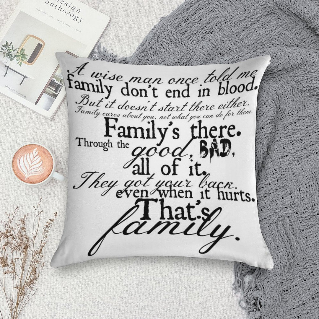 Family Don't End in Blood Soft Bedroom Essential Throw Pillow