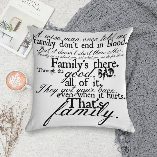 Family Don't End in Blood Soft Bedroom Essential Throw Pillow