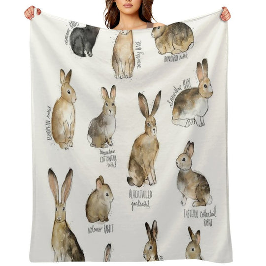 Rabbits & Hares Compact Throw Blanket