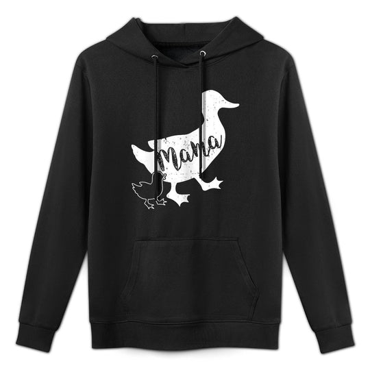 Mama Duck And 1 Duckling, Fun Mom, Mom of 1 Customizable Surface Hoodie