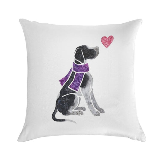 Watercolour Pointer Soft Ultra-Soft Texture Throw Pillow