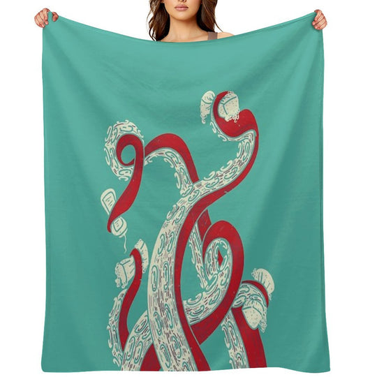 Kraken Wrinkle-free Throw Blanket