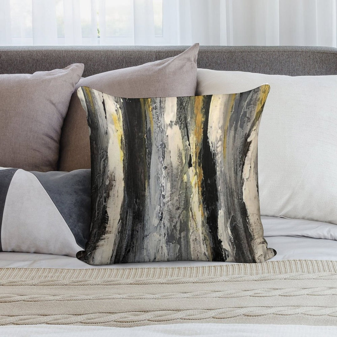 Birch Trees Black And White Soft Luxury Feel Throw Pillow