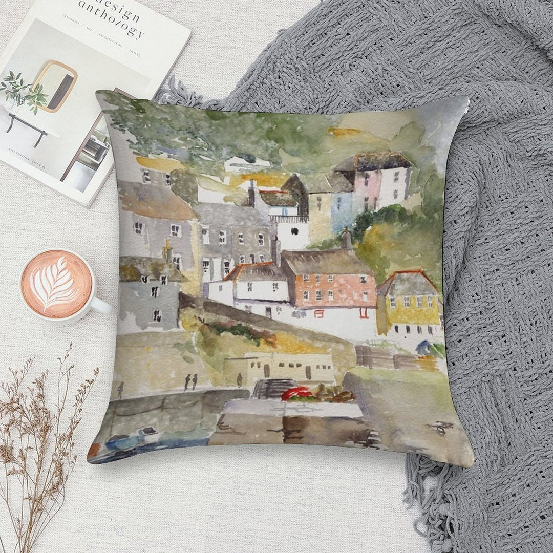 Mevagissey, Cornwall Soft Fade-Resistant Throw Pillow