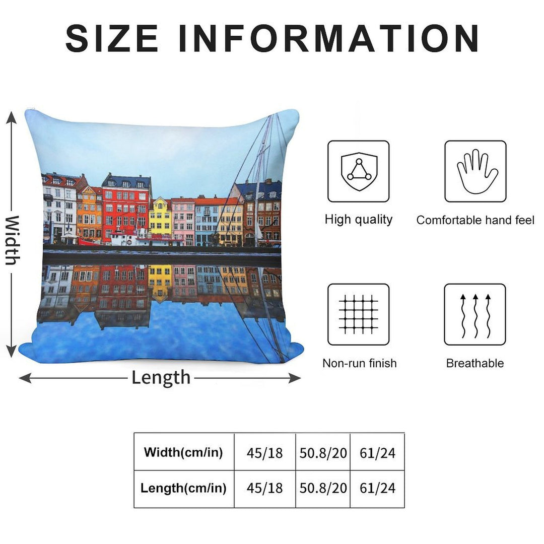 Copenhagen City Soft Multiple Sizes Throw Pillow