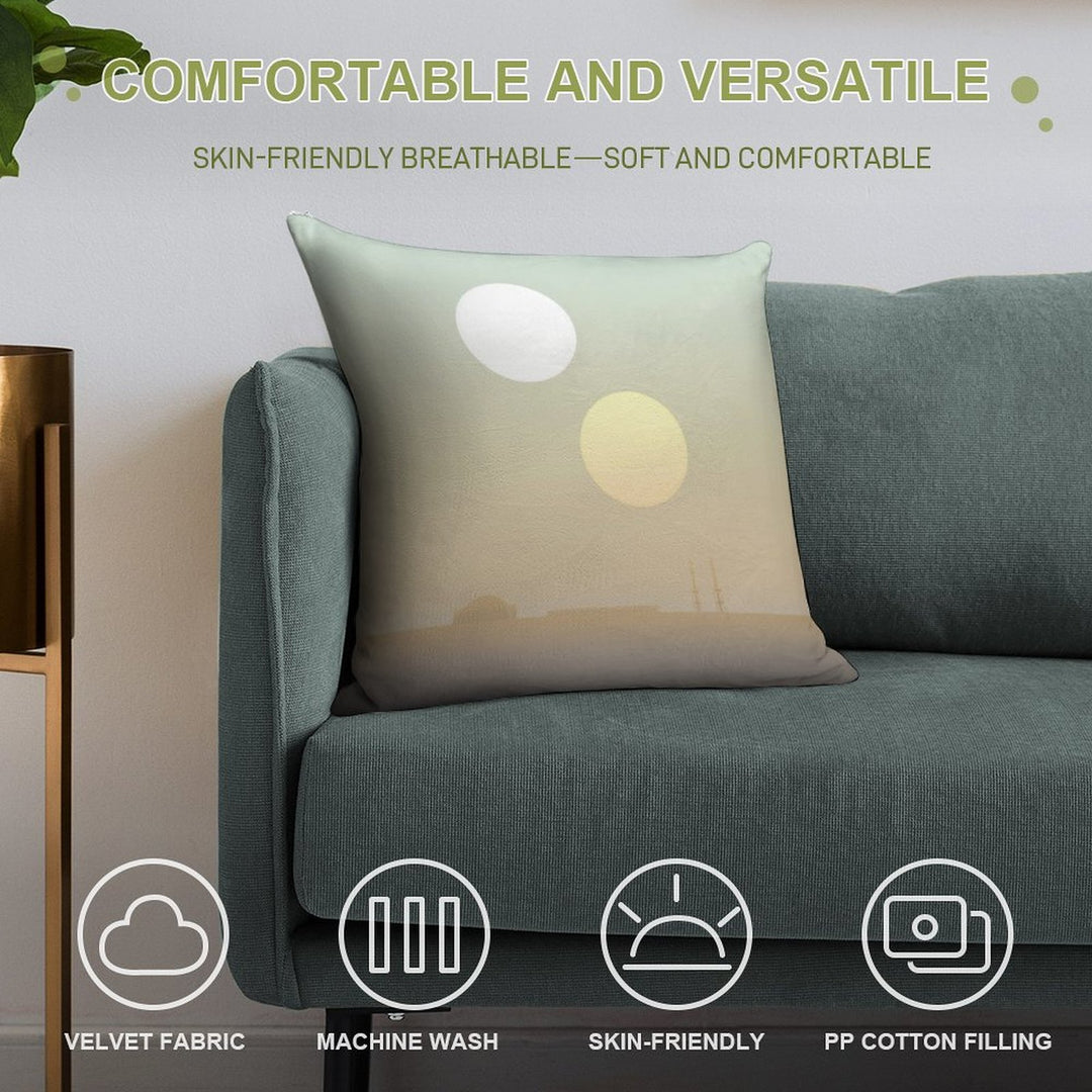 Two Suns Soft Skin-Friendly Throw Pillow