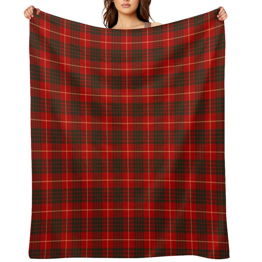 Clan Cameron Tartan All-season Throw Blanket