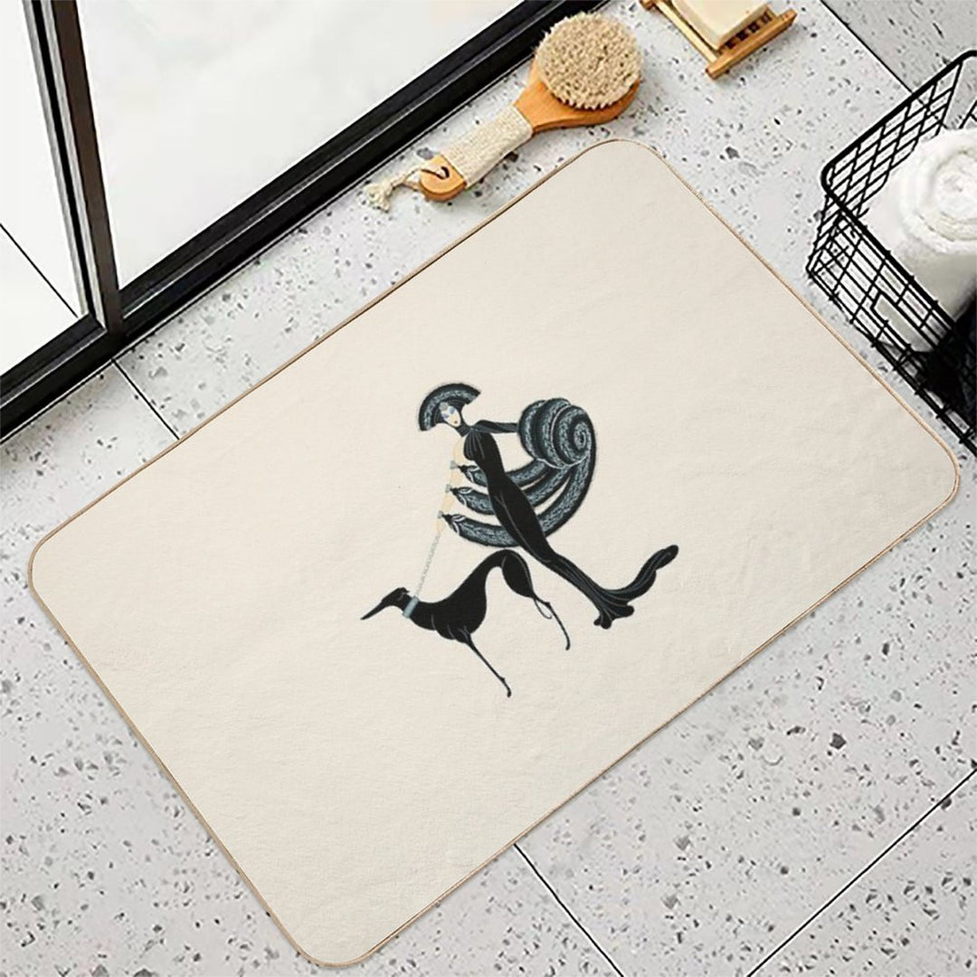 Erté - At The Theatre Suite, Symphony in Black  Easy Maintenance Bath Mat