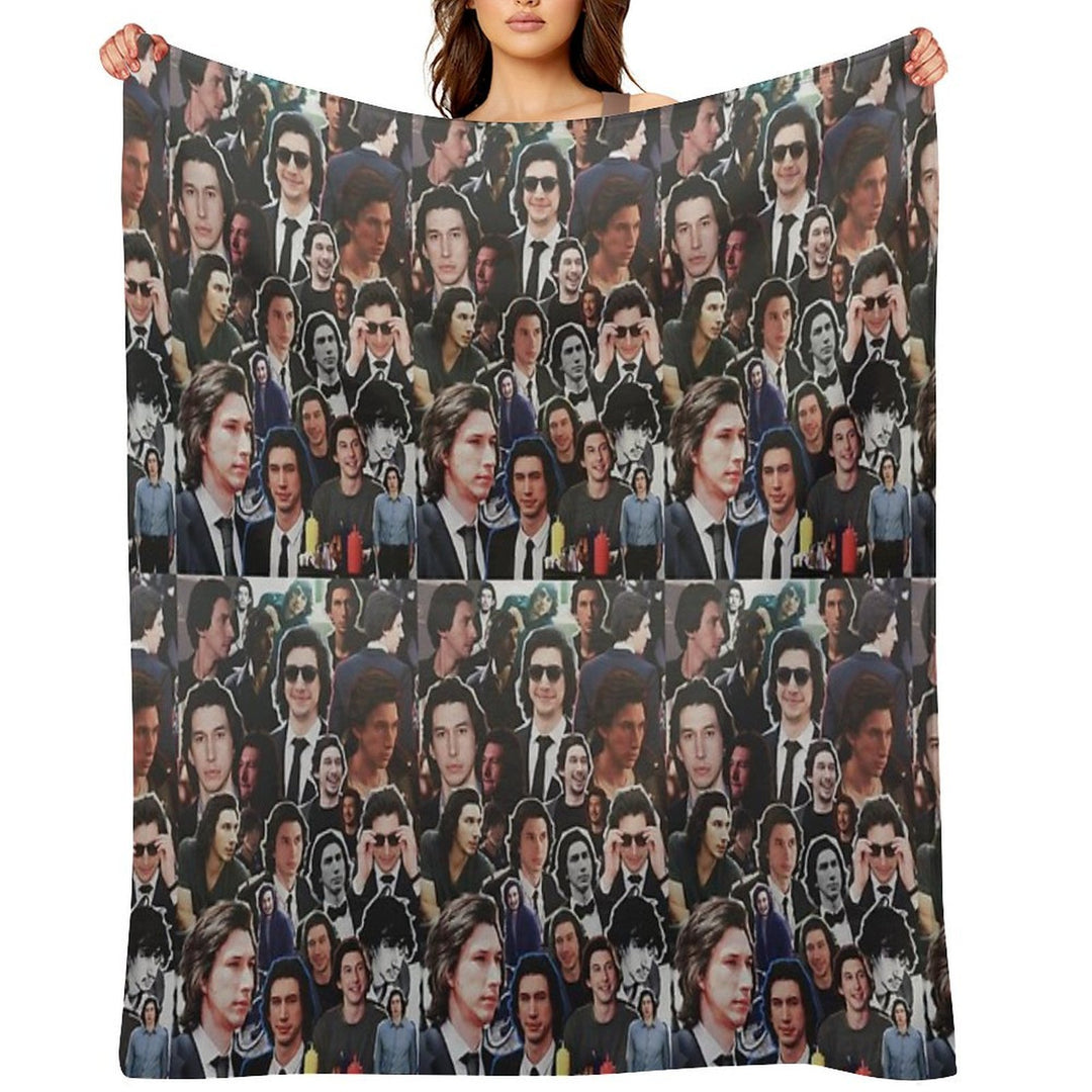 Assorted Adam Driver Collage Eco-conscious Throw Blanket