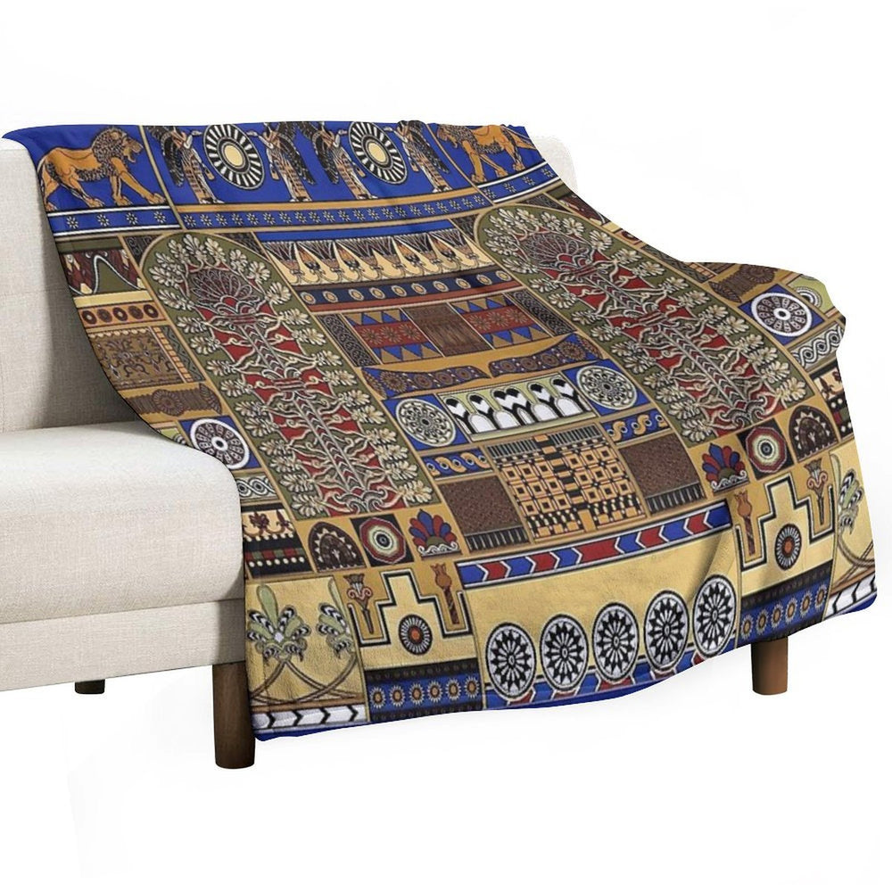 Ancient Assyrian Art Premium Throw Blanket