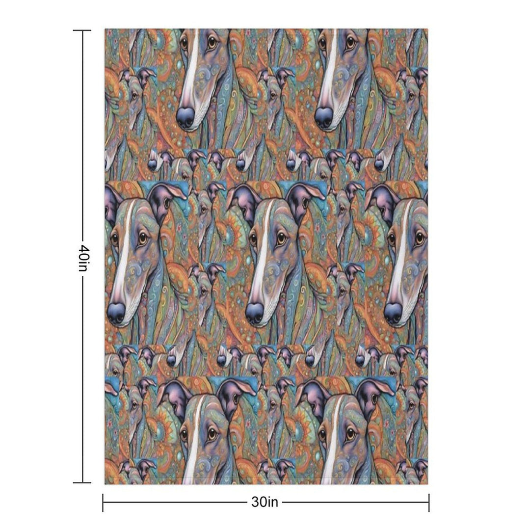 Paisley Hounds Machine-washable Throw Blanket