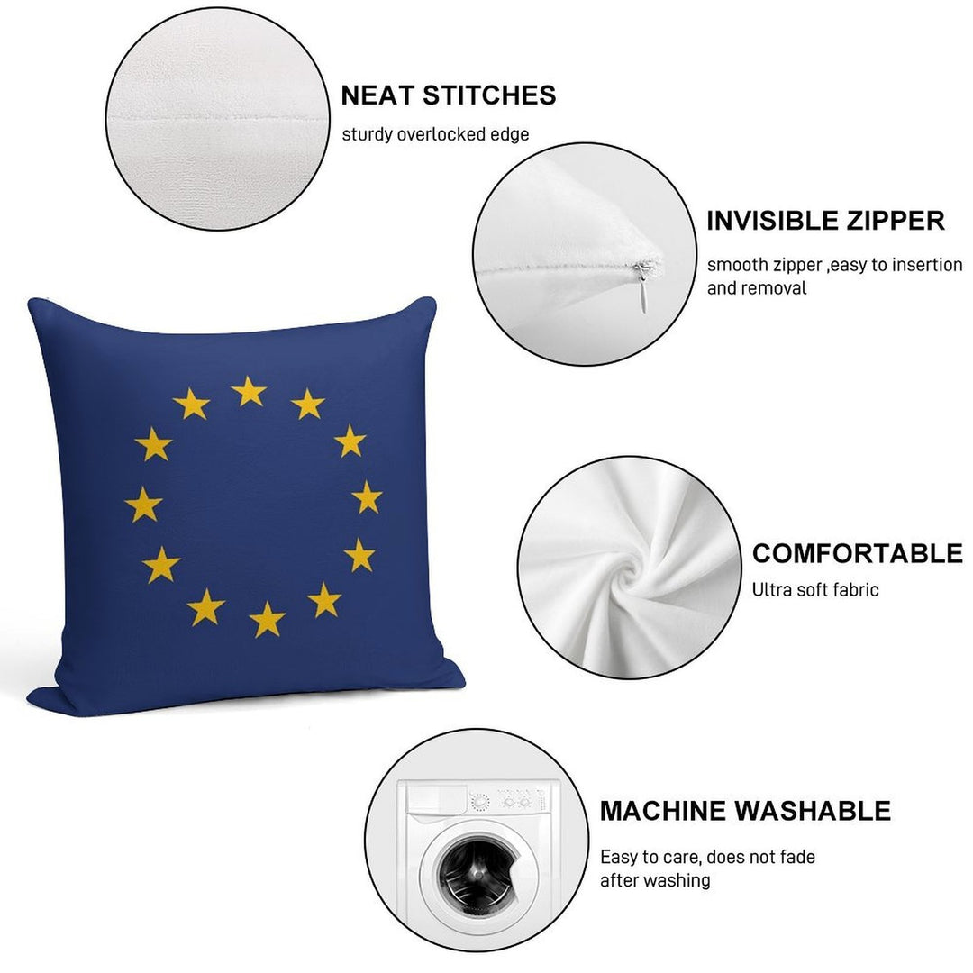 European Union Flag Soft Multiple Sizes Throw Pillow