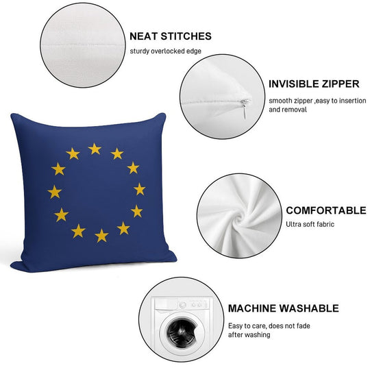 European Union Flag Soft Multiple Sizes Throw Pillow