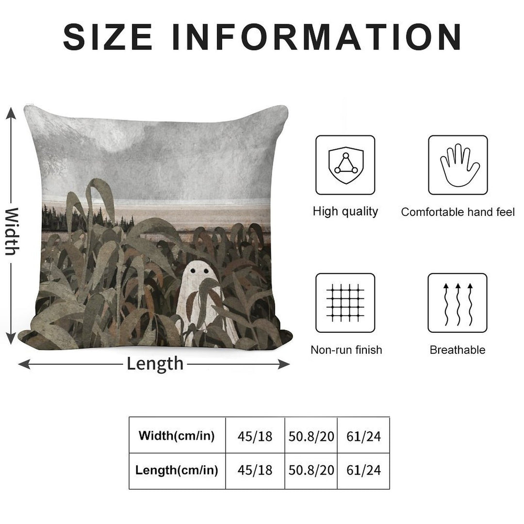There's A Ghost in The Cornfield Again... Soft Decorative Cover Throw Pillow