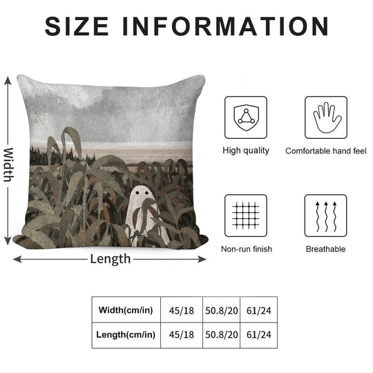 There's A Ghost in The Cornfield Again... Soft Decorative Cover Throw Pillow