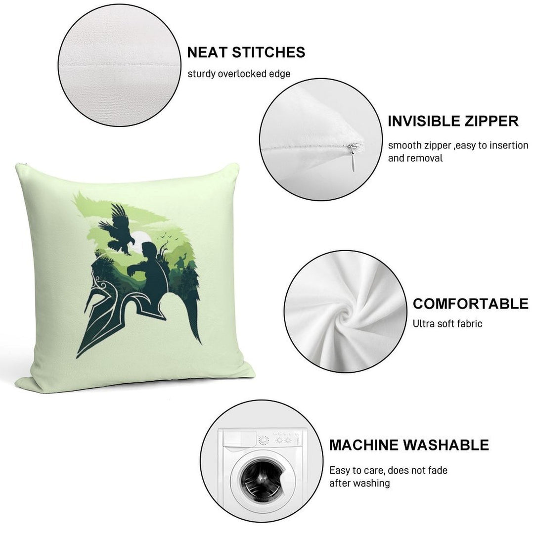 Eagle Bearer Warrior V2 Soft Warmth Comfort Throw Pillow