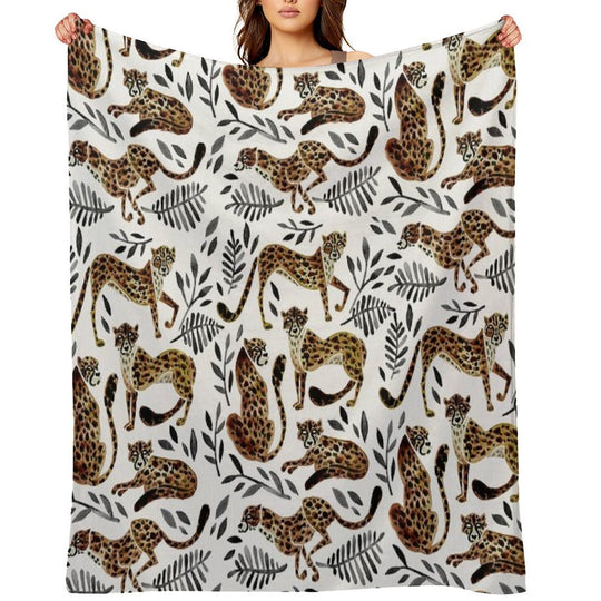 Cheetah Collection – Mocha & Black Palette Gift-ready Throw Blanket
