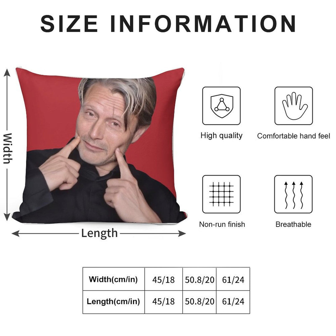 Mads Mikkelsen Soft Style Accent Throw Pillow
