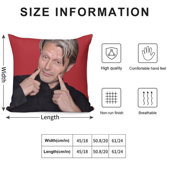 Mads Mikkelsen Soft Style Accent Throw Pillow