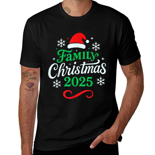 Family Christmas 2025 Matching Group Outfit Xmas Santa Squad  Summer-ready Fabric T-Shirt