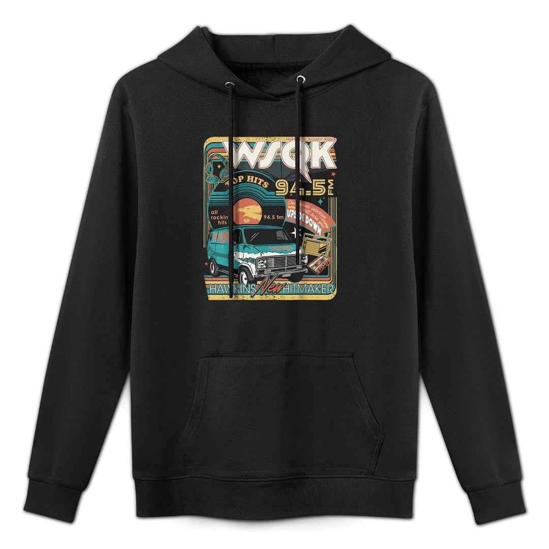 Stranger Things Season 5 WSQK Hawkins New Hitmaker Retro Moisture-Wicking Hoodie