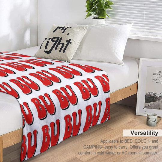 BU Boston University Eco-conscious Throw Blanket