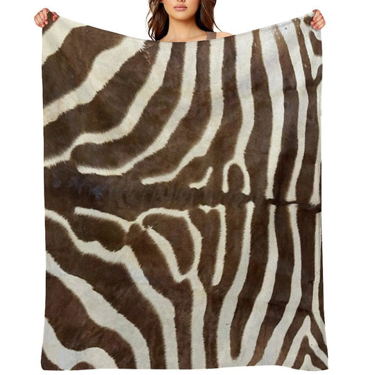 Furry Zebra Butt Photo Durable Throw Blanket