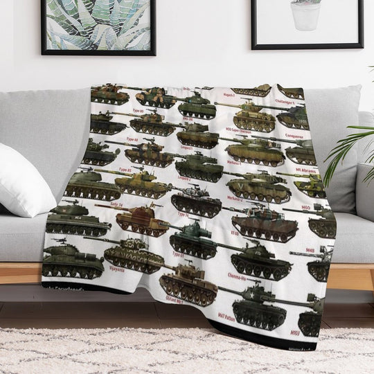 Cold War Main Battle Tanks Gift-ready Throw Blanket