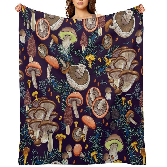 Dark Dream Forest Eco-conscious Throw Blanket