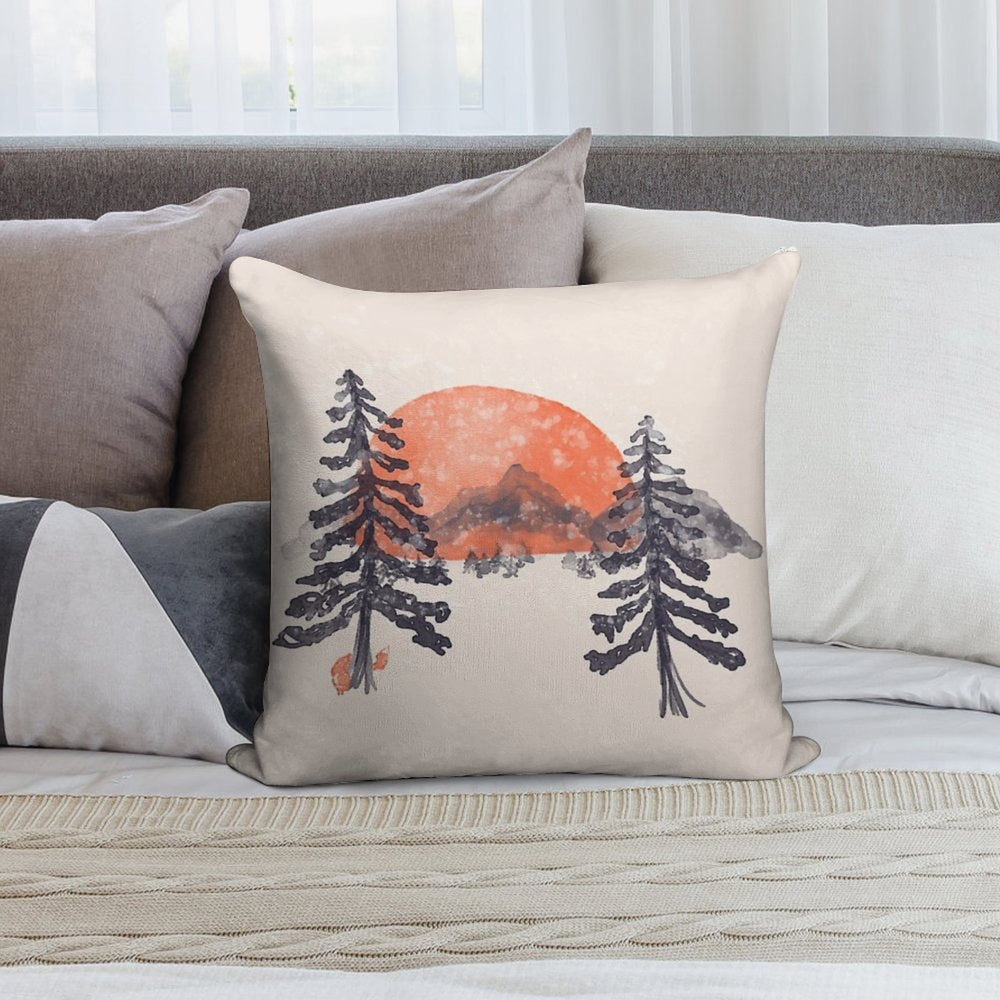 First Snow... Soft Anti-Pilling Throw Pillow