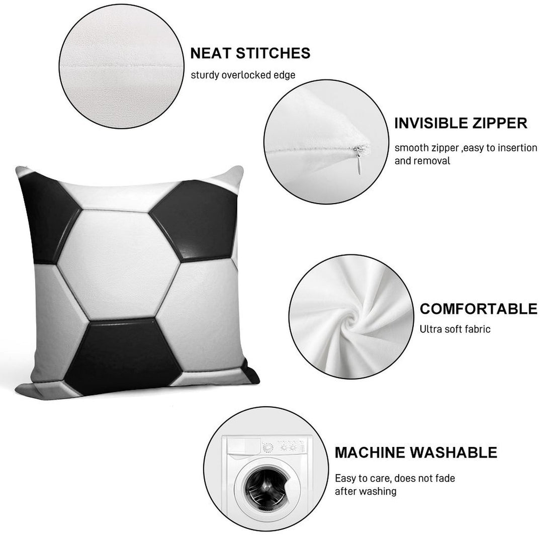 Soccer Cover, Case, Handy, Tablet, IPad, Sports, Team, Gift Soft Reinforced Edging Throw Pillow