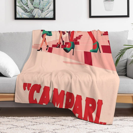 Vintage Campari Multi-functional Throw Blanket