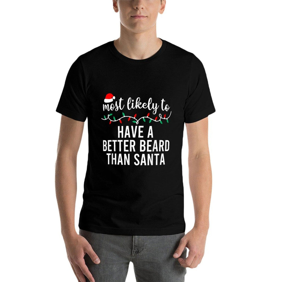 Most Likely To Christmas Matching Family Pajamas Funny  Oversized Silhouette T-Shirt