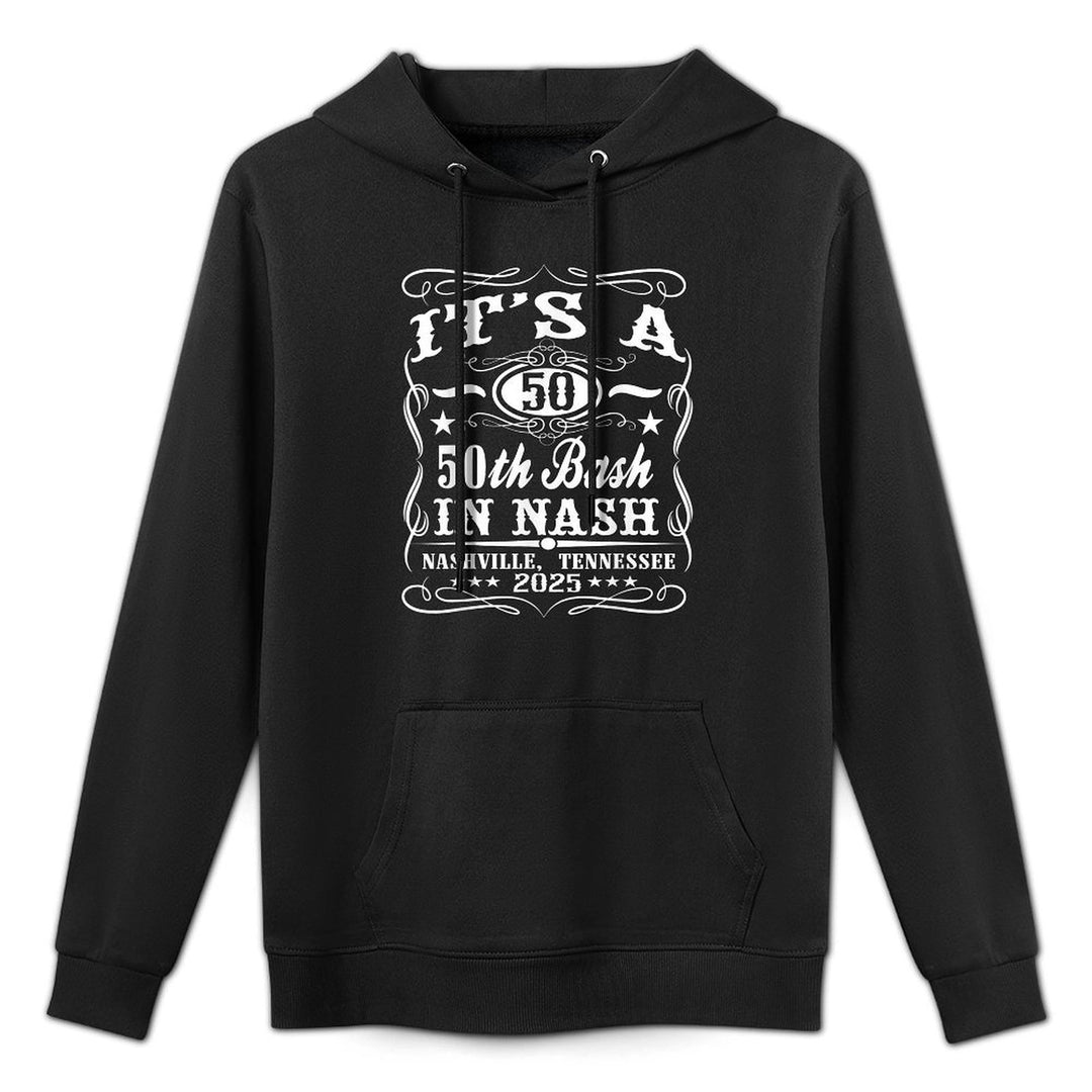 It's A Nashville 50th Birthday Whiskey Double Back Print Moisture-Wicking Hoodie