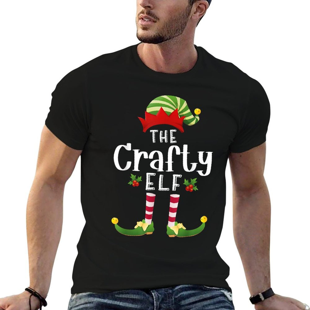 Crafty Christmas Elf Matching Pajama X-Mas Party  Eco-friendly Material T-Shirt