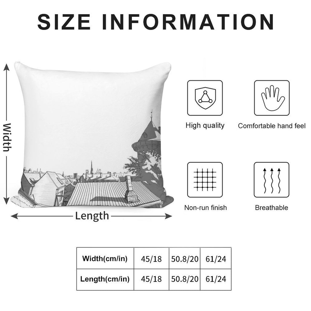 Hometown#1 Soft Decorative Cover Throw Pillow