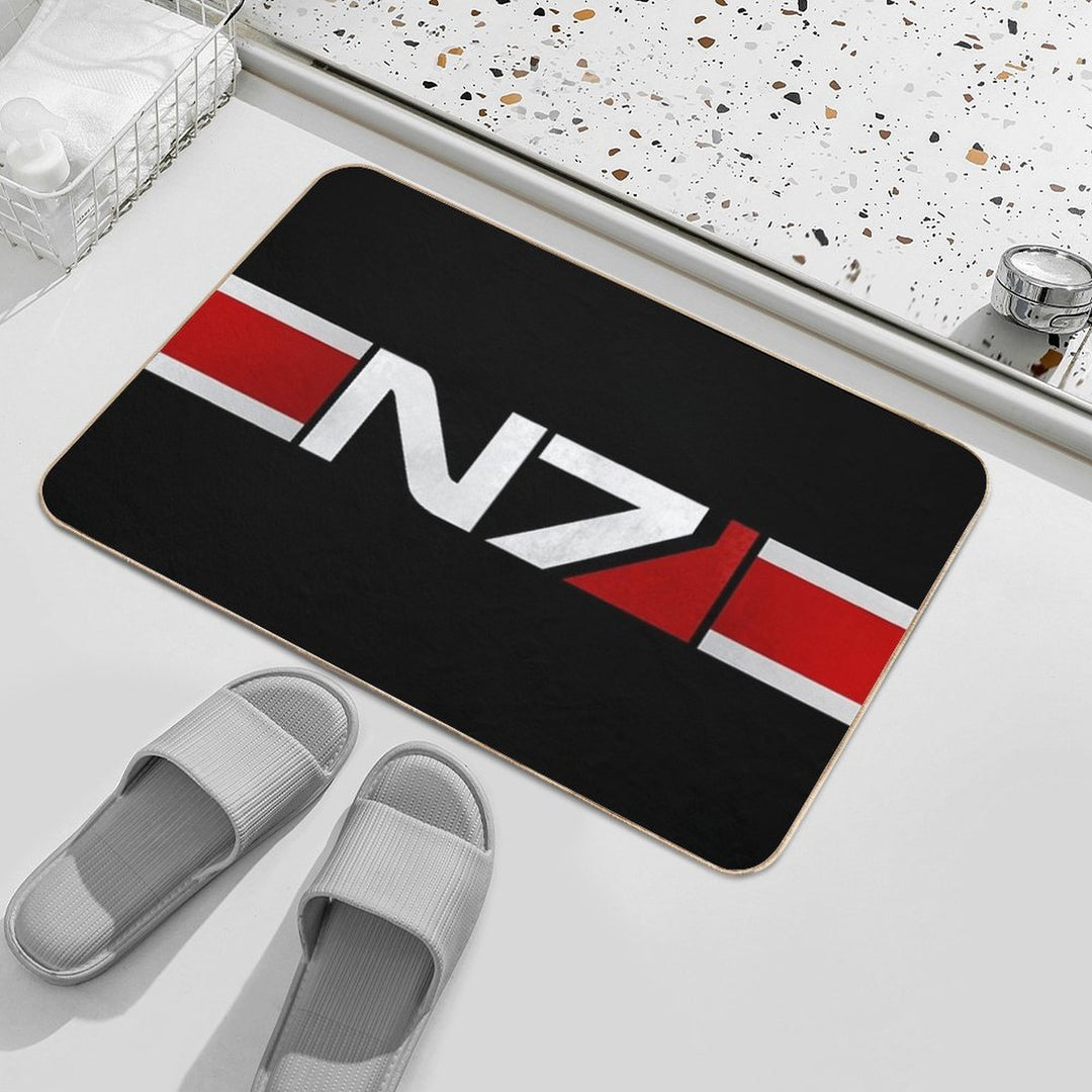 Mass Effect Horizontal N7  Easy To Clean Bath Mat