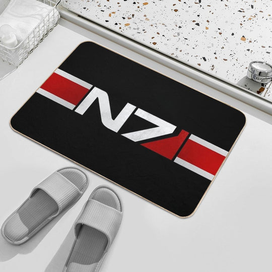 Mass Effect Horizontal N7  Easy To Clean Bath Mat