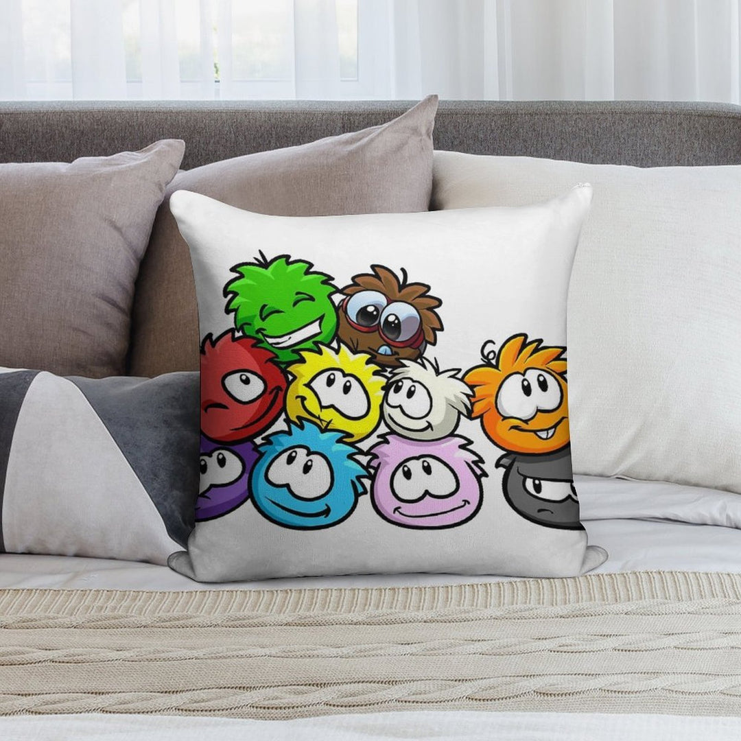 Club Penguin Puffles Soft Fade-Resistant Throw Pillow