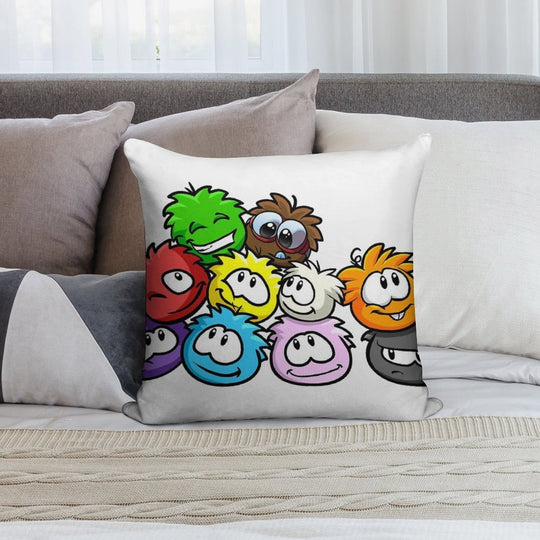 Club Penguin Puffles Soft Fade-Resistant Throw Pillow