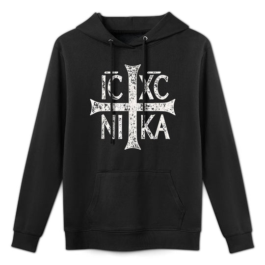 IC XC NIKA Cross Christogram Orthodox Christian Machine Washable Hoodie