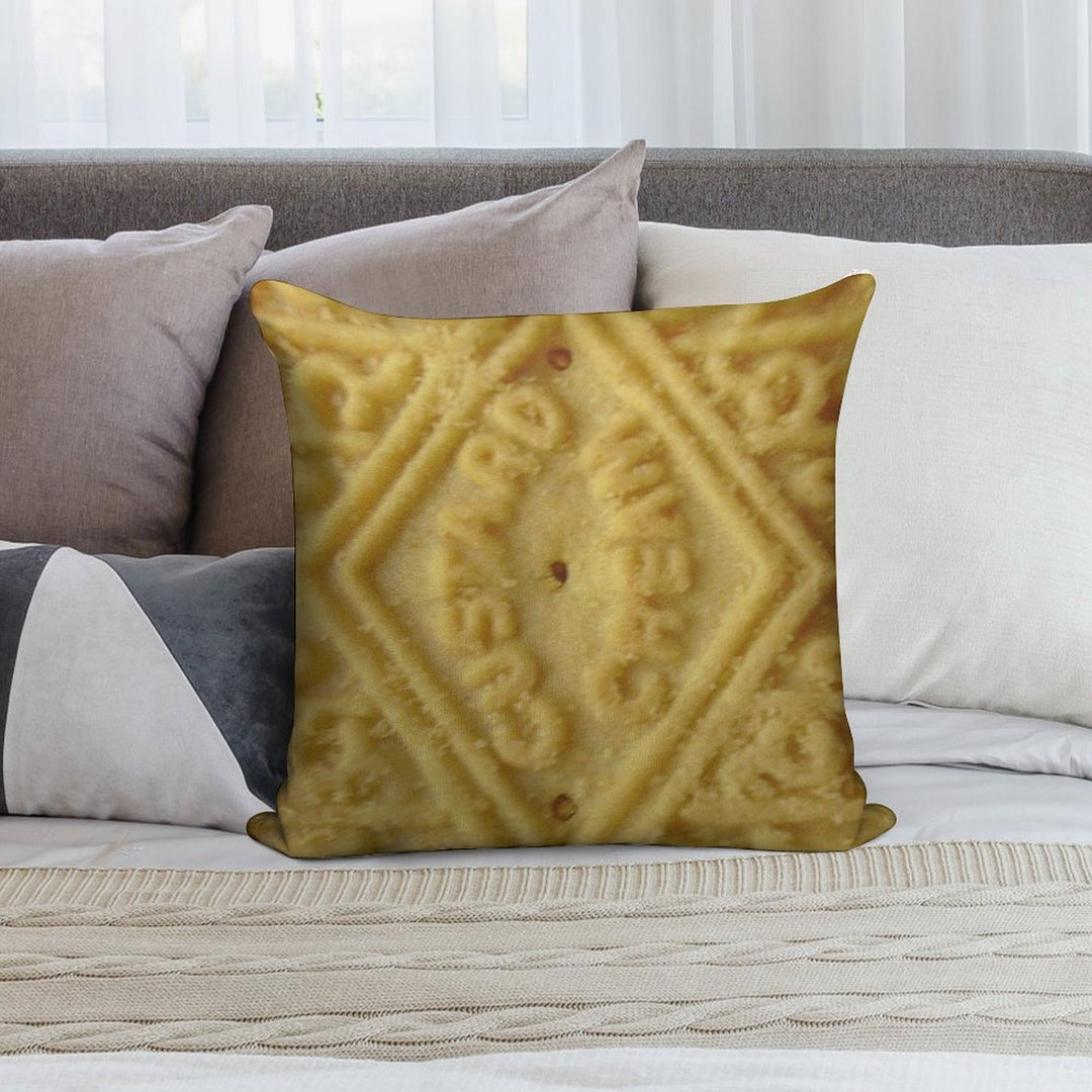 Custard Cream Soft Bedroom Essential Throw Pillow