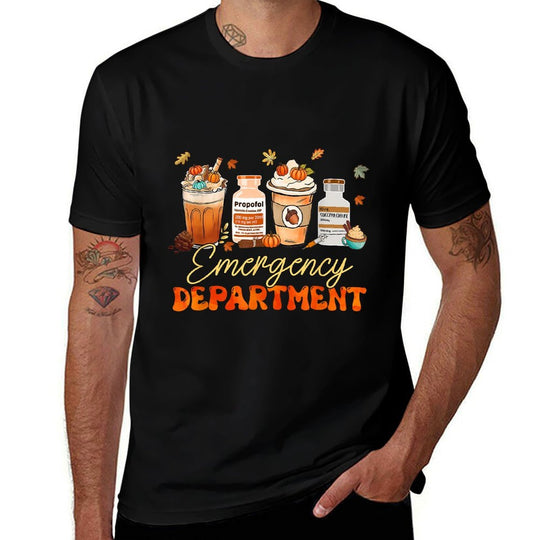 Fall ER Nurse Emergency Room Nurse School Pumpkin Spice  Breathable T-Shirt
