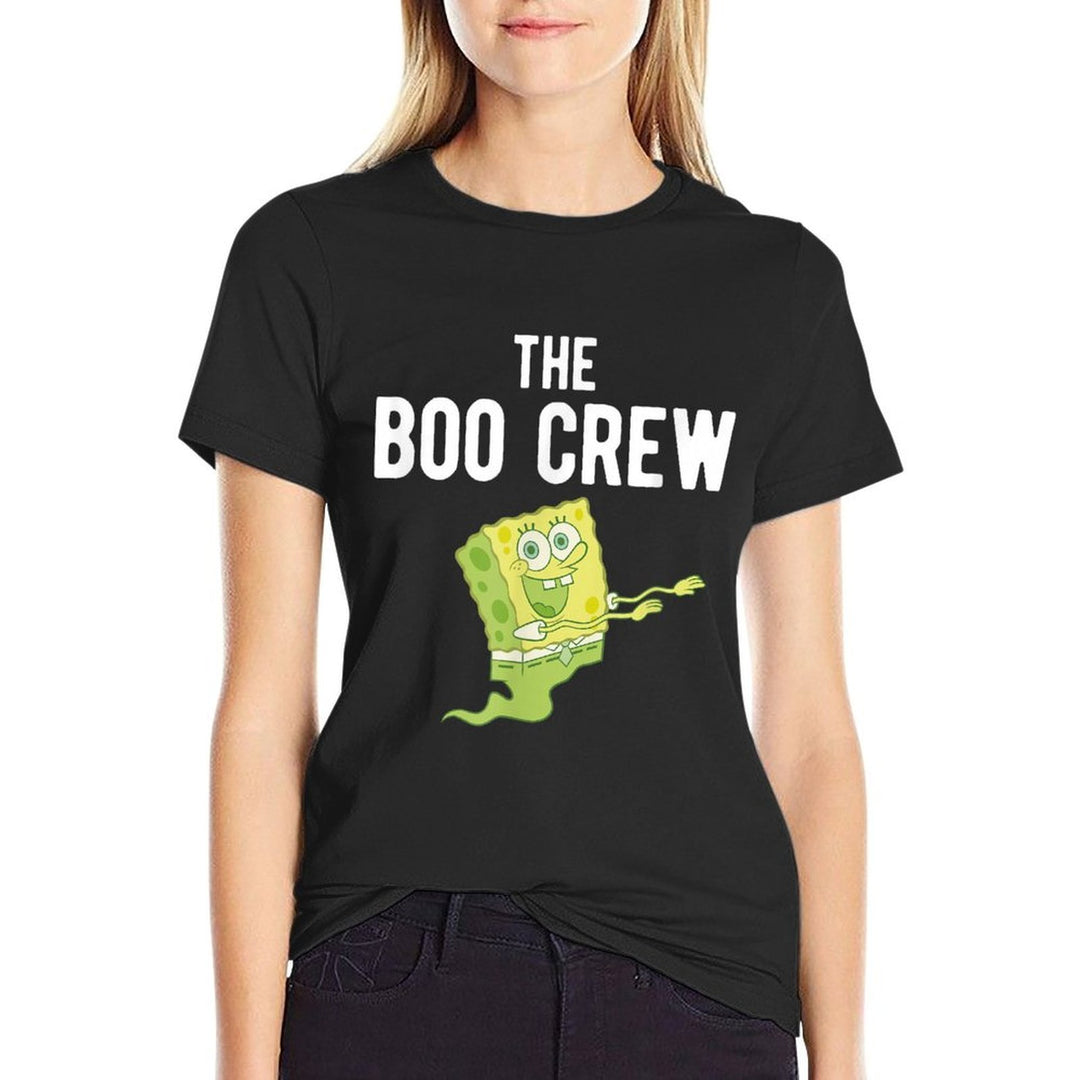 SpongeBob SquarePants Halloween SpongeBob Ghost Boo Crew  Versatile T-Shirt
