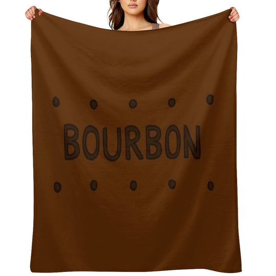 Chocolate Bourbon Biscuit Wrinkle-free Throw Blanket
