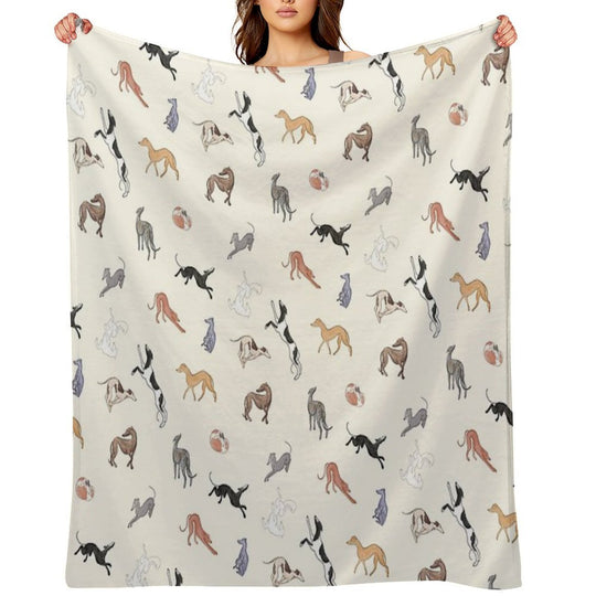 Greyhound Love - Adopt Premium Throw Blanket