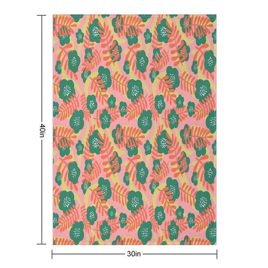 Bright Florals Multi-functional Throw Blanket