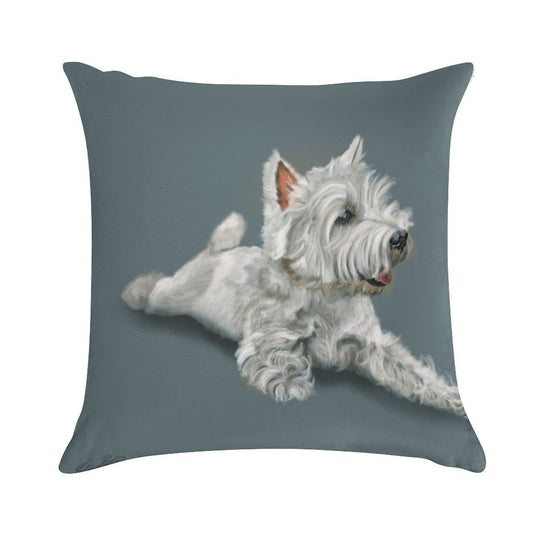 West Highland Terrier Westie Soft Gift Ready Throw Pillow