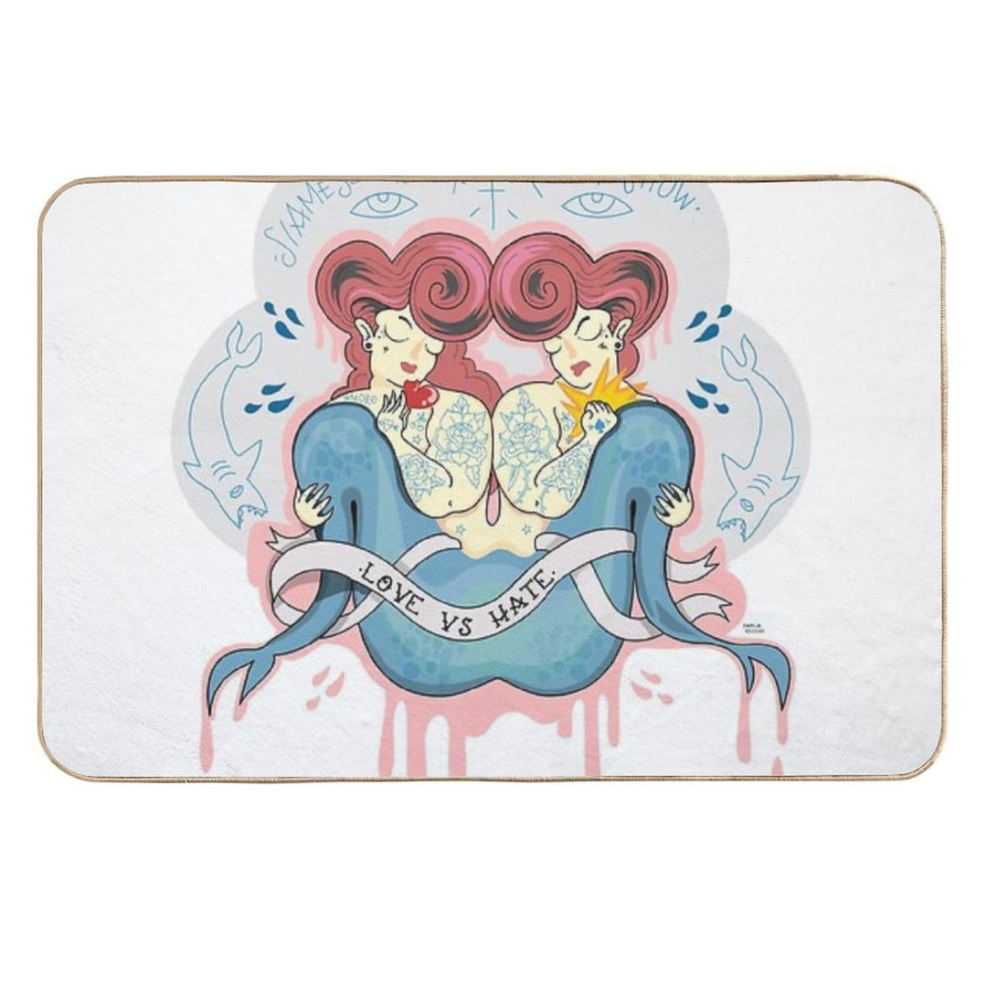 Siamese Dream  Fade-Resistant Bath Mat